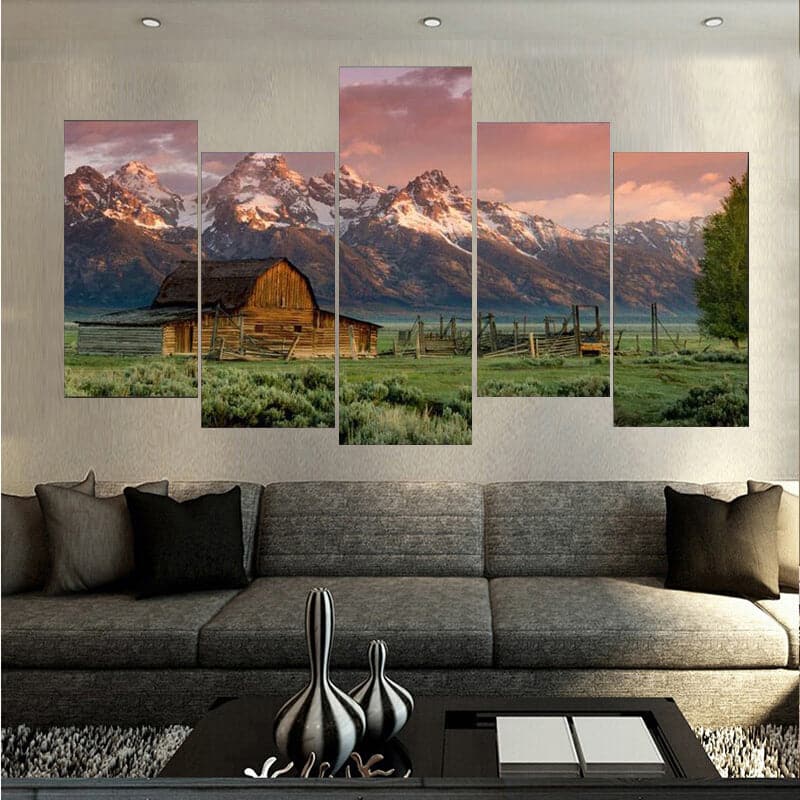 Framed 5 Panels - Landscape