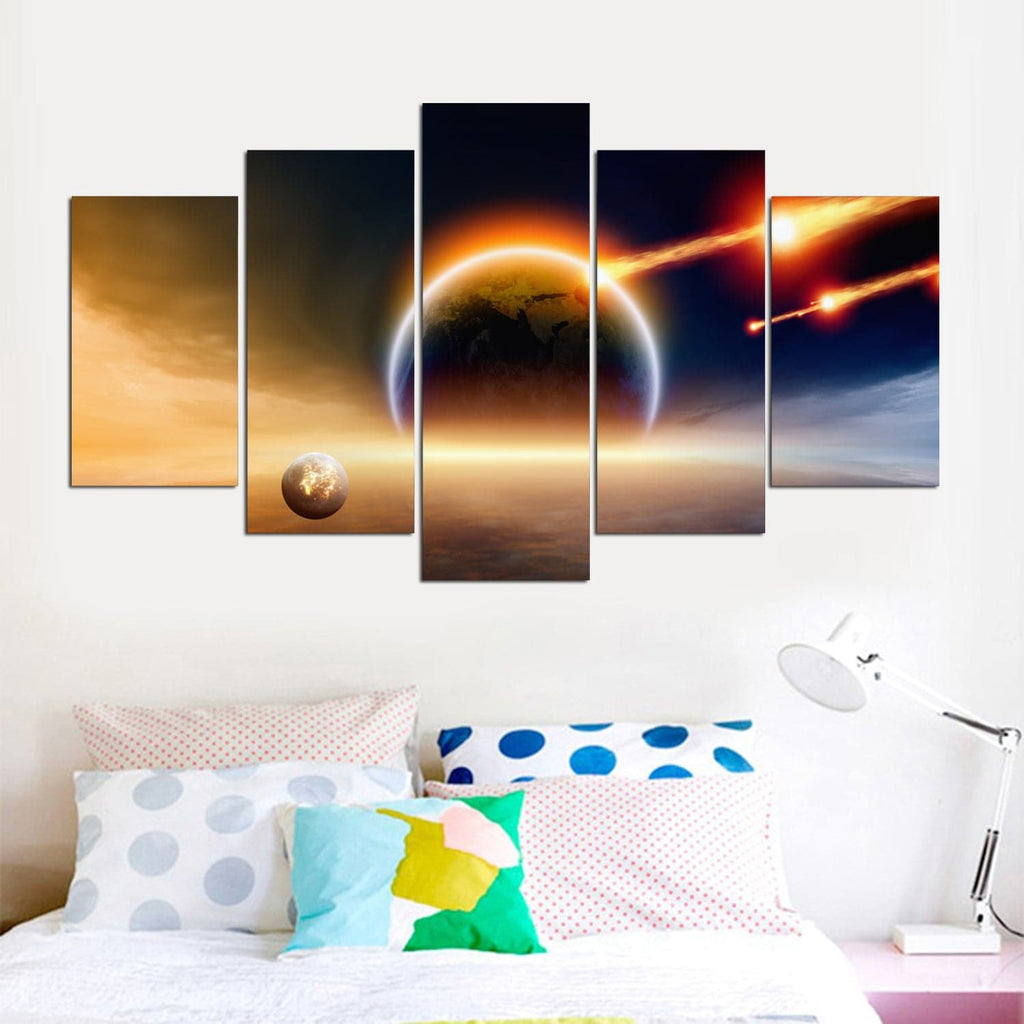 Framed 5 Panels - Meteor