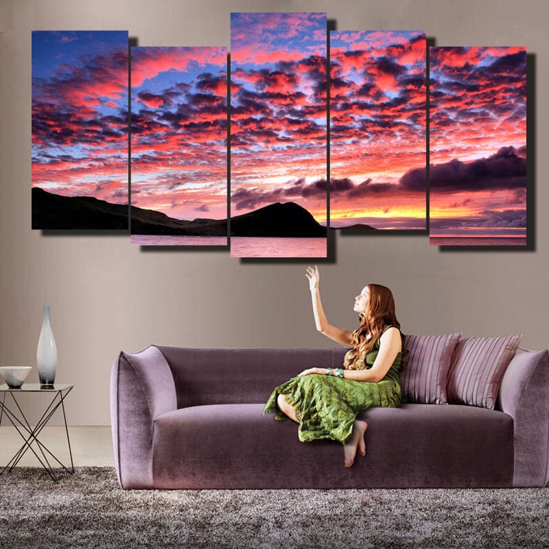 Framed 5 Panels - Landscape