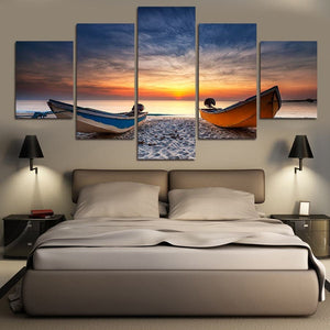 Framed 5 Panels - Seascape