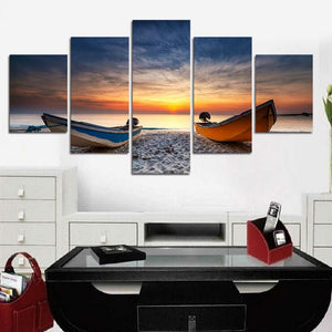 Framed 5 Panels - Seascape