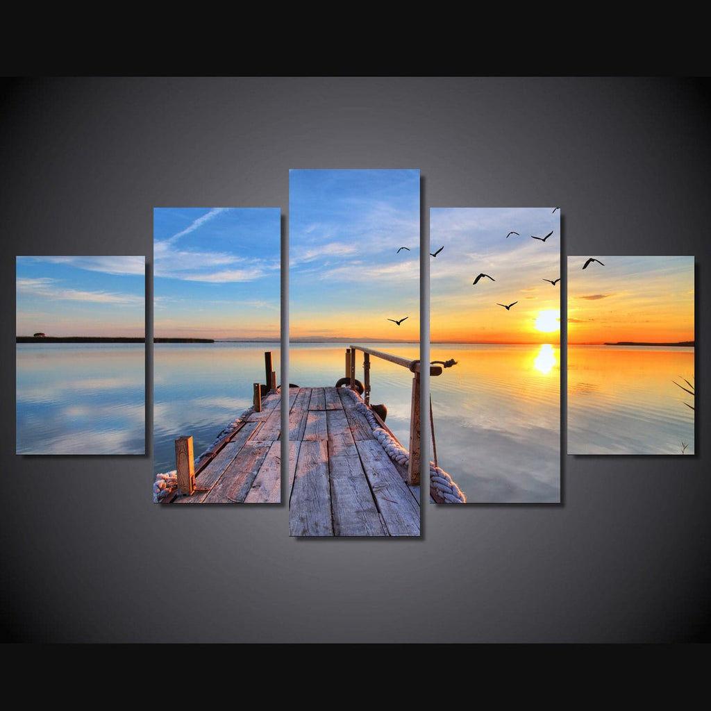 Framed 5 Panels - Seascape