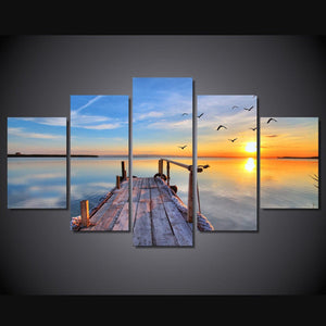 Framed 5 Panels - Seascape