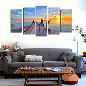 Framed 5 Panels - Seascape