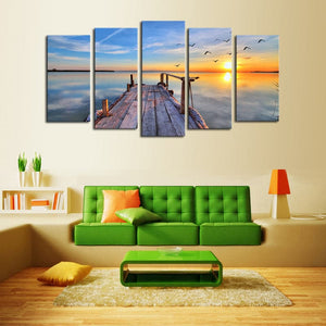 Framed 5 Panels - Seascape