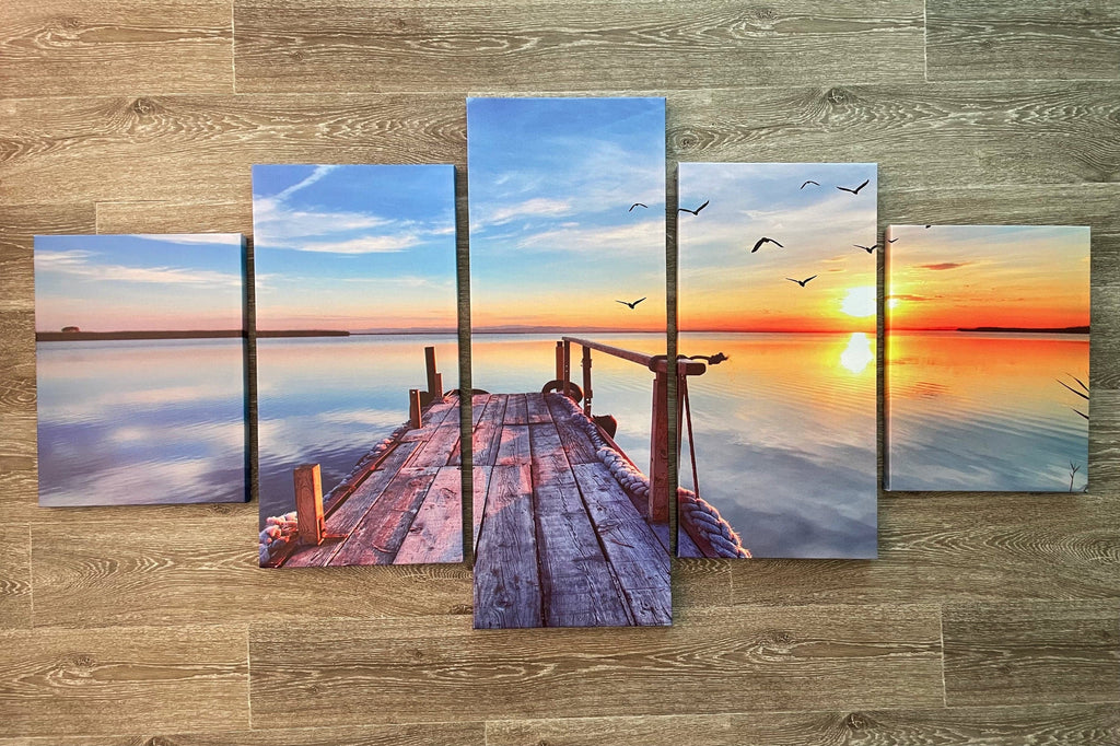 Pine Stretched  Framed 5 Panels - Finished Products