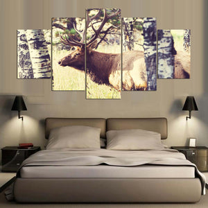 Framed 5 Panels - Deer