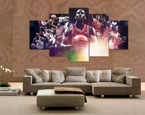 Framed 5 Panels - Michael Jordan