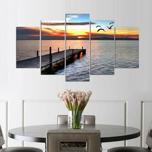 Framed 5 Panels - Seascape