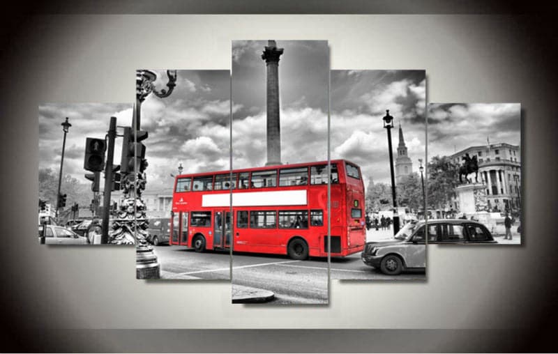 Framed 5 Panels - London