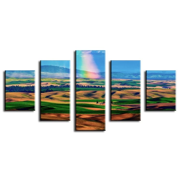 Pine Stretched  Framed 5 Panels - Landscape