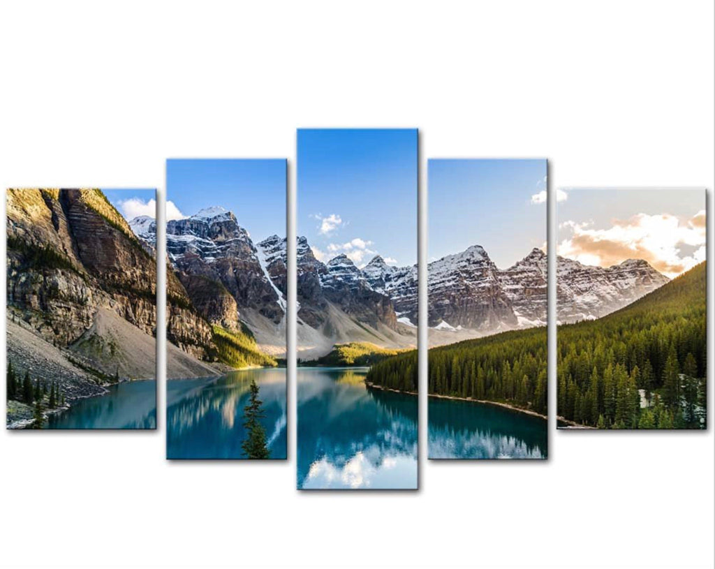 Pine Stretched  Framed 5 Panels - Landscape