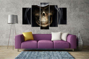 Framed 5 Panels - Skull