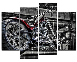 Framed 4 Panels - Harley Davidson