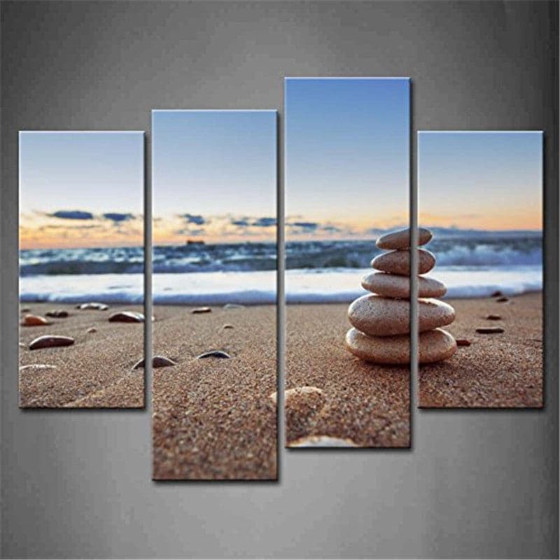 Framed 4 Panels - Relax