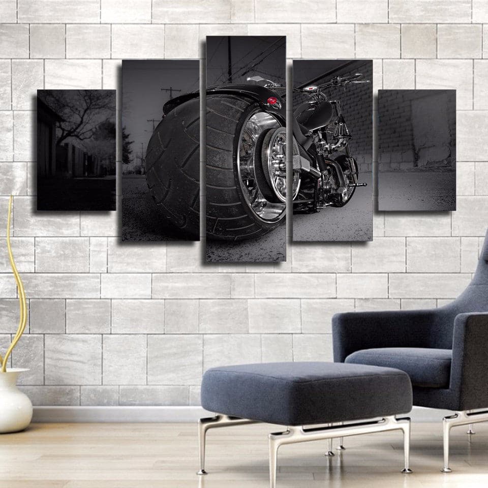 Framed 5 Panels - Harley Davidson