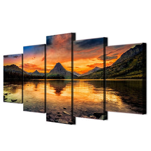 Framed 5 Panels - Landscape