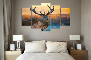 Framed 5 Panels - Deer