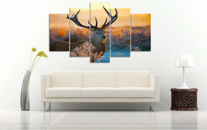 Framed 5 Panels - Deer