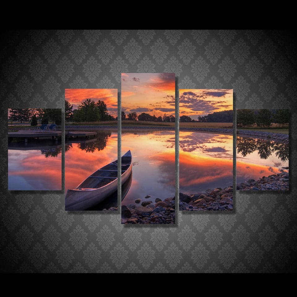 Framed 5 Panels - Landscape