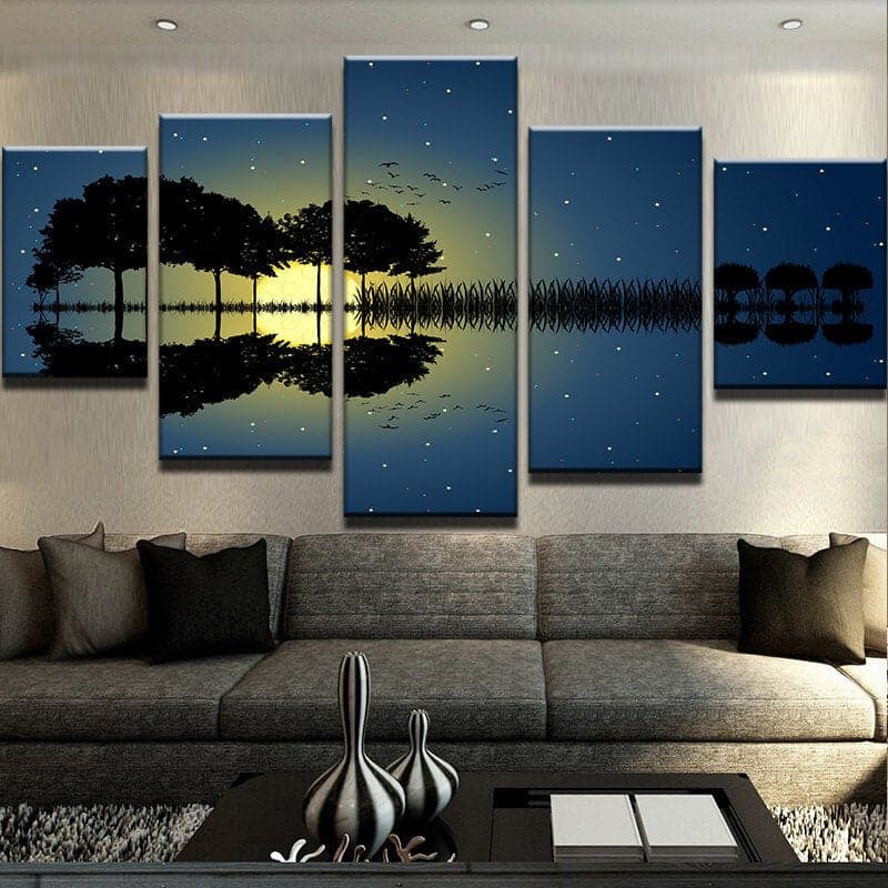 Framed 5 Panels - Abstract