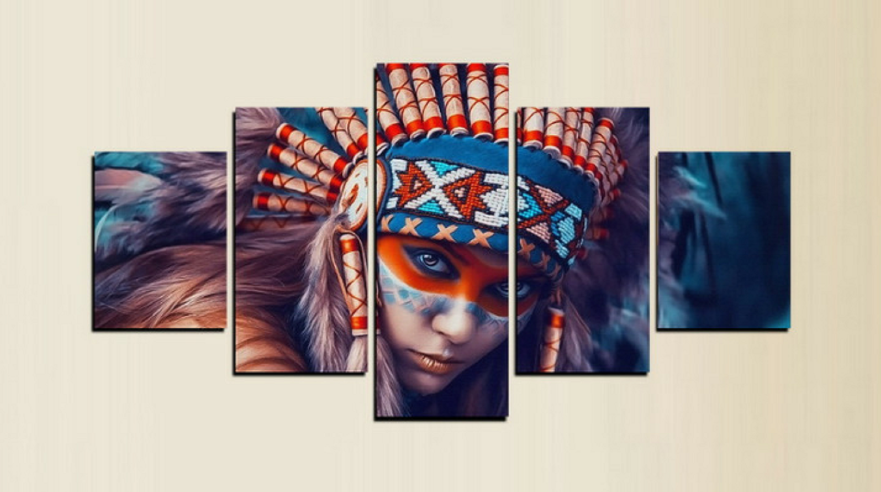 Framed 5 Panels - Indiana Women