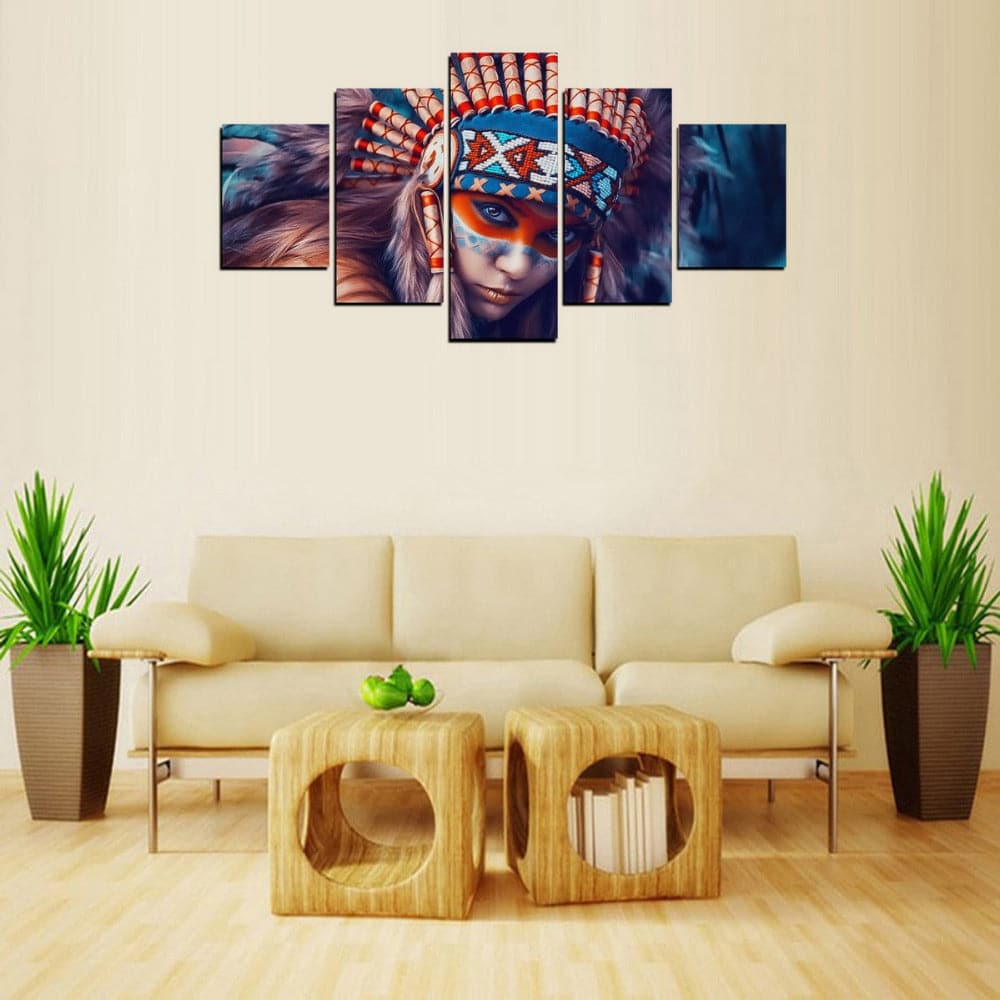 Pine Stretched  Framed 5 Panels - Indiana Women
