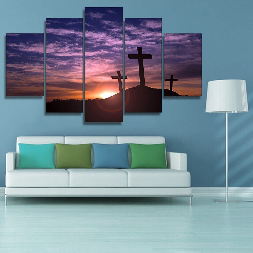 Pine Stretched  Framed 5 Panels - Landscape