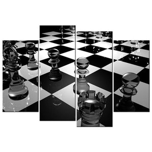 Framed 4 Panels - International Chess