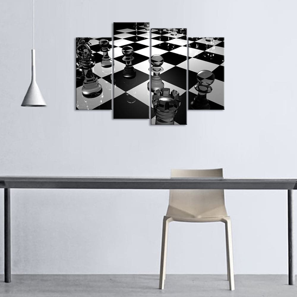 Framed 4 Panels - International Chess