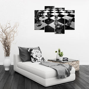 Framed 4 Panels - International Chess