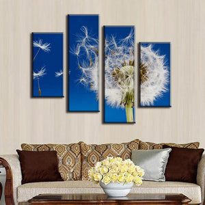 Framed 4 Panels - Dandelion