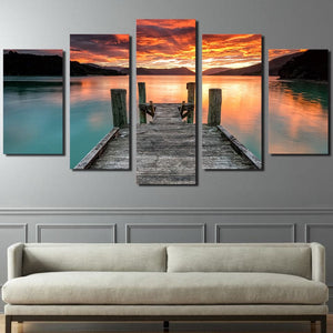 Framed 5 Panels - Seascape