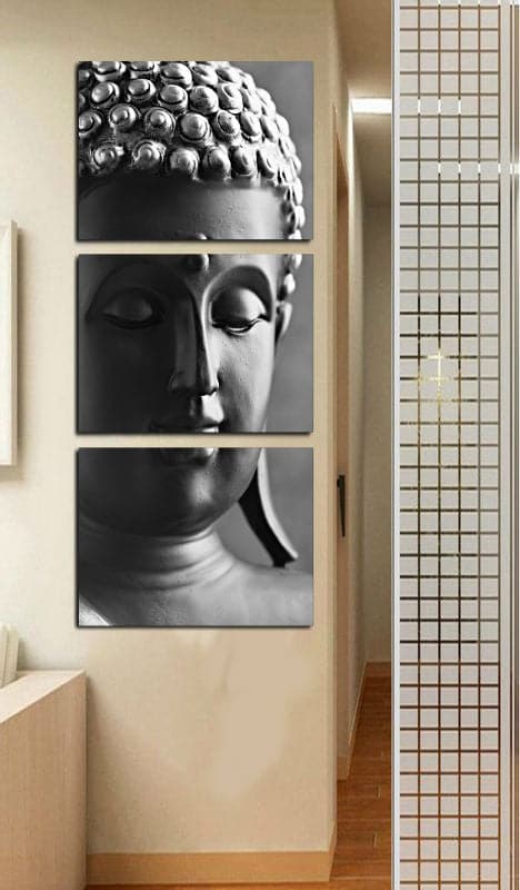 Framed 3 Panels - Buddha