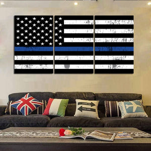 Framed 3 Panels - American Flag