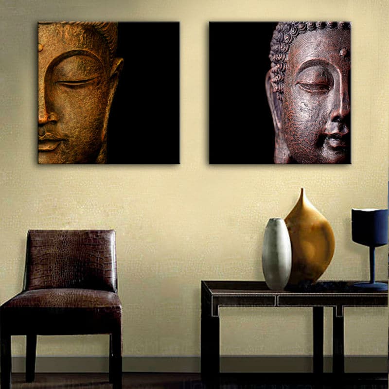 Framed 2 Panels - Buddha