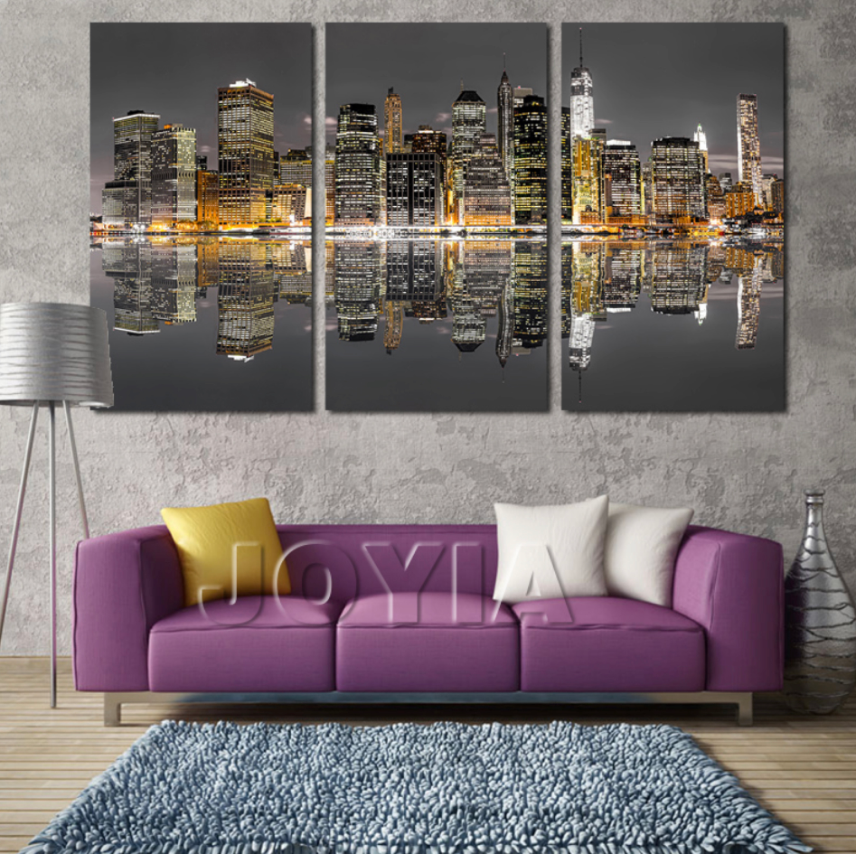 Framed 3 Panels - City Night