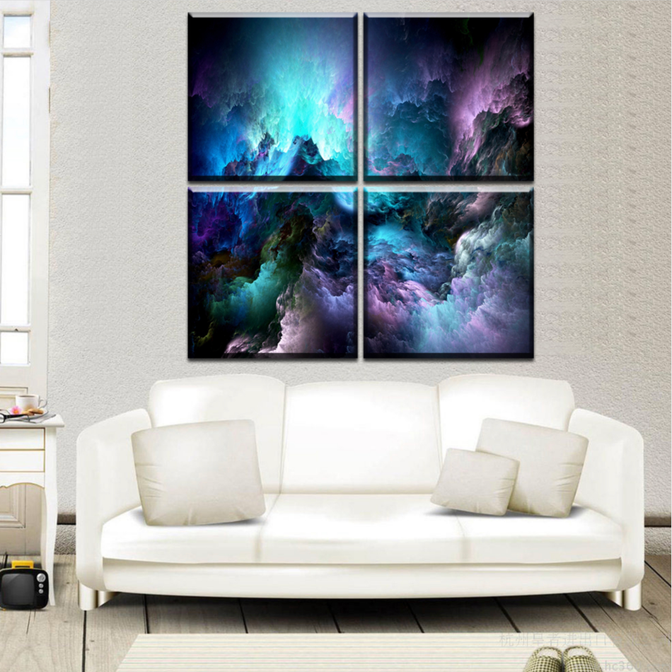 Framed 4 Panels - Abstract
