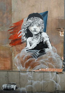Framed 1 Panel - Banksy - Les miserables