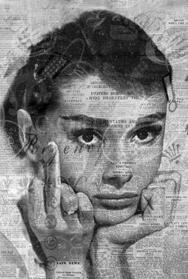 Framed 1 Panel - Audrey Hepburn