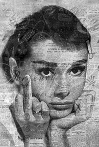 Framed 1 Panel - Audrey Hepburn