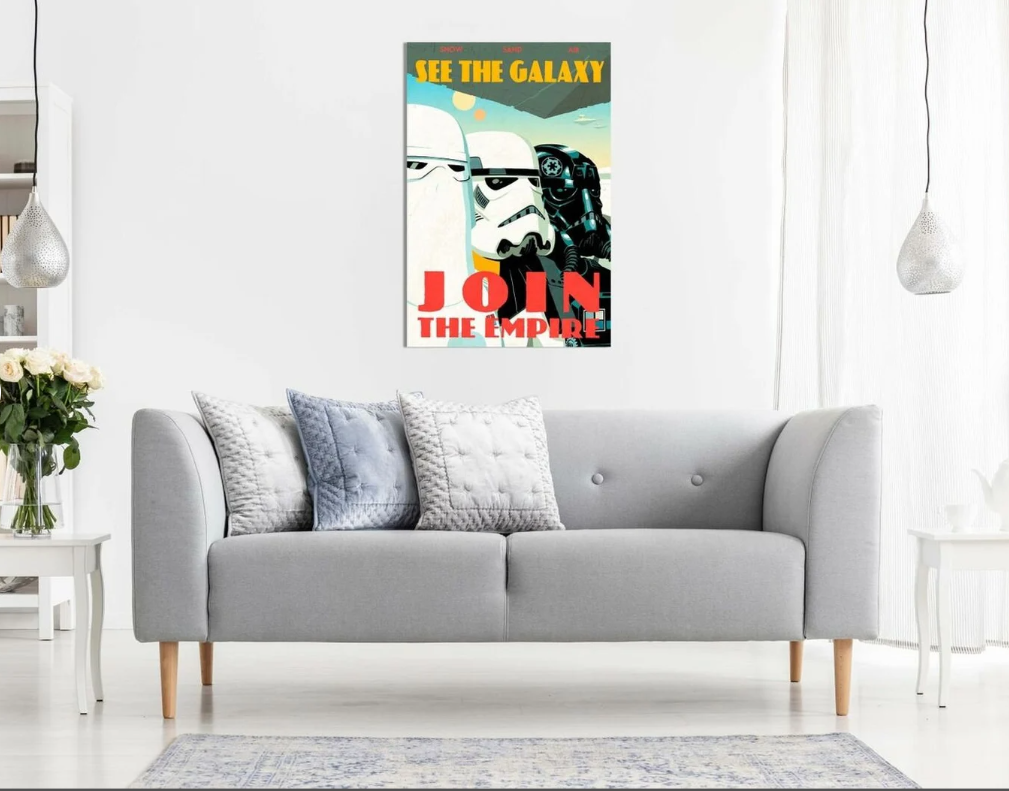 Pine Stretched  Framed 1 Panel - Star Wars