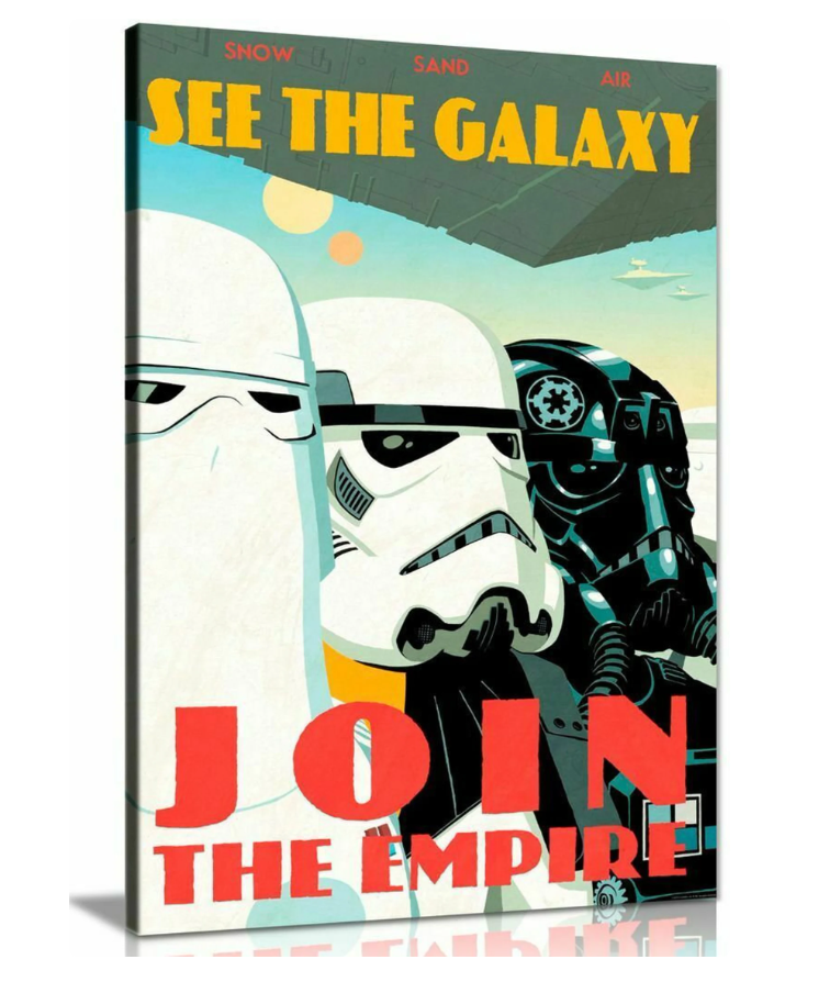 Pine Stretched  Framed 1 Panel - Star Wars