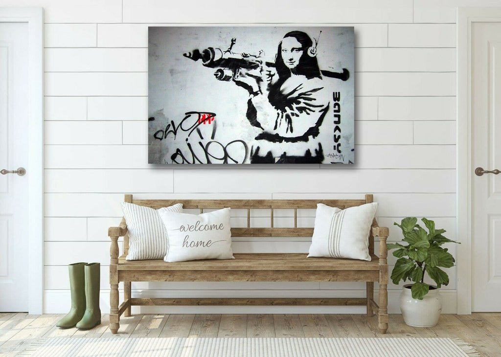 Framed 1 Panel - Banksy - Mona Lisa