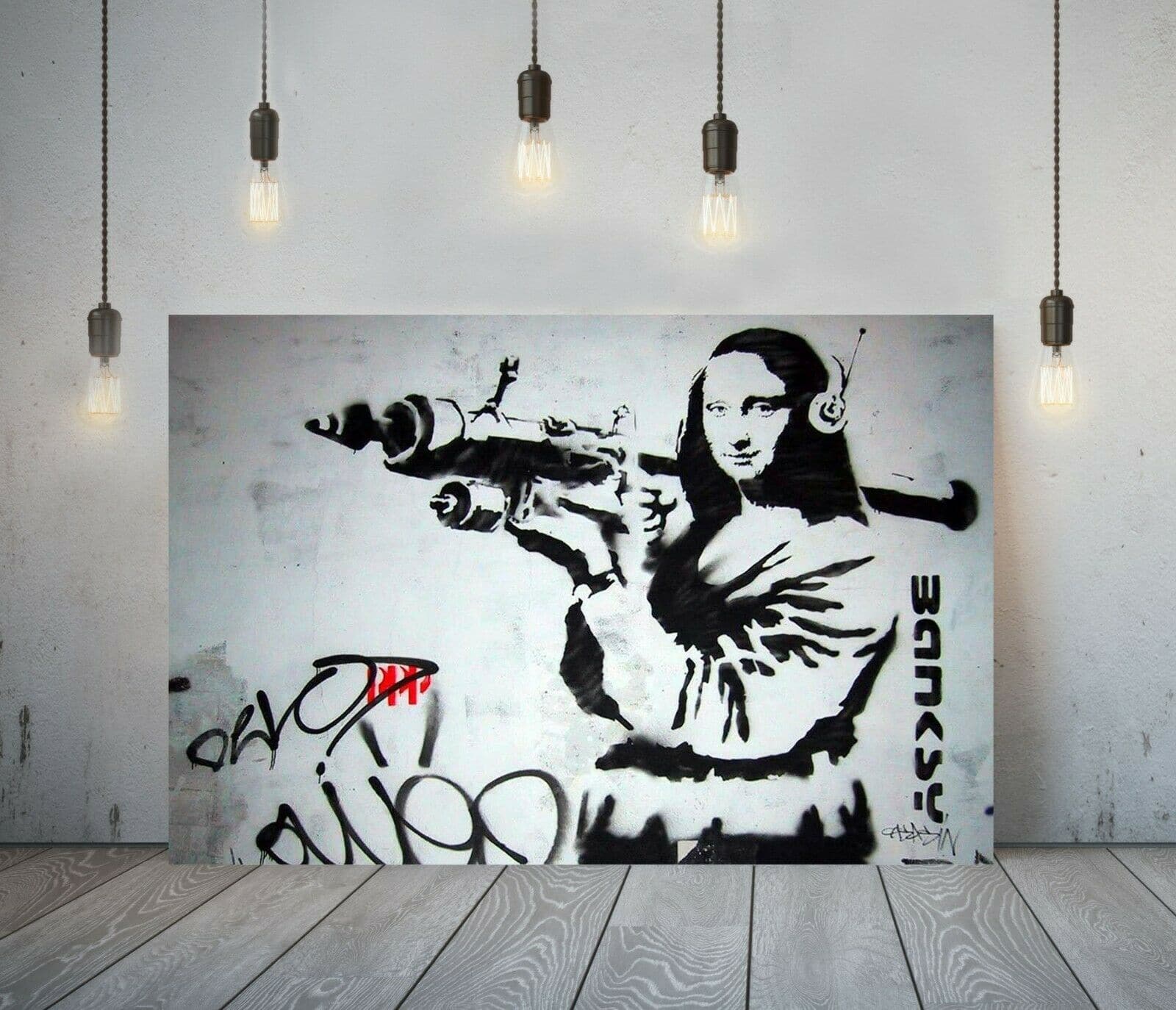 Framed 1 Panel - Banksy - Mona Lisa