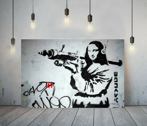 Framed 1 Panel - Banksy - Mona Lisa