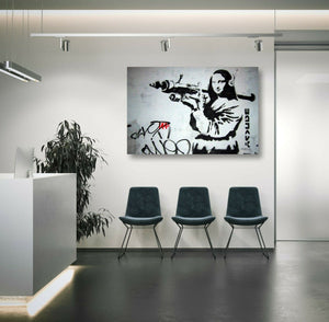 Framed 1 Panel - Banksy - Mona Lisa