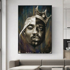 Framed 1 Panel - Tupac & B.I.G.
