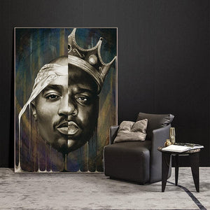 Framed 1 Panel - Tupac & B.I.G.