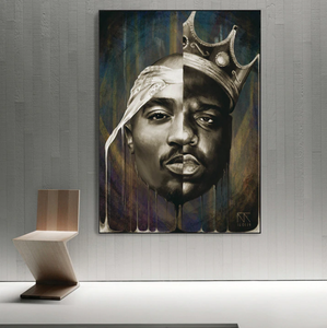 Framed 1 Panel - Tupac & B.I.G.